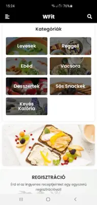 WFit Egészséges, Diétás Ételek android App screenshot 1